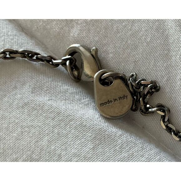 Alexander McQueen 16” Black Chain with Enamel Flowers and Skull Made in Italy - Picture 6 of 6